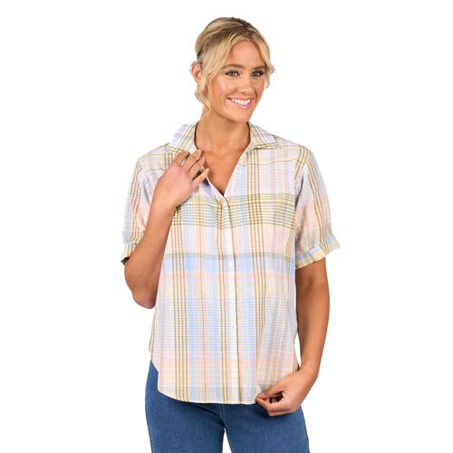Vassalli Dropped Shoulder Shirt With Rounded Hem